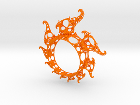 Klein Ring in Orange Smooth Versatile Plastic