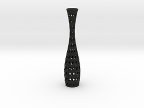 Vase 09 in Black Smooth Versatile Plastic