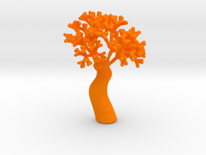A fractal tree in Orange Smooth Versatile Plastic
