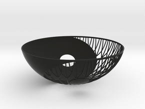 Yin Yang Bowl in Black Smooth Versatile Plastic