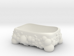 Bubbles Soap Holder in White Natural TPE (SLS)