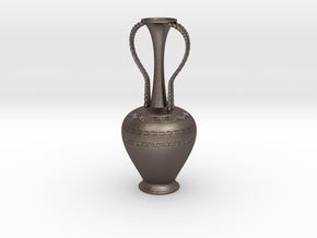 Vase PG831 in Polished Bronzed-Silver Steel