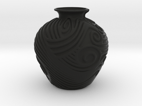 Vase 1029MR in Black Smooth PA12