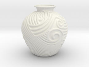 Vase 1029MR in White Natural TPE (SLS)