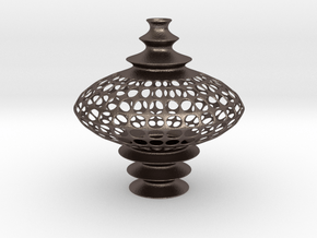Vase WK1408 (downloadable) in Polished Bronzed-Silver Steel