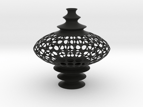 Vase WK1408 (downloadable) in Black Smooth PA12