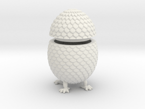 Dragon Egg Box in White Natural Versatile Plastic