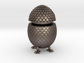 Dragon Egg Box in Polished Bronzed-Silver Steel