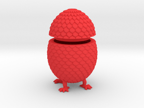 Dragon Egg Box in Red Smooth Versatile Plastic