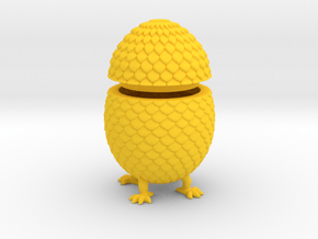Dragon Egg Box in Yellow Smooth Versatile Plastic