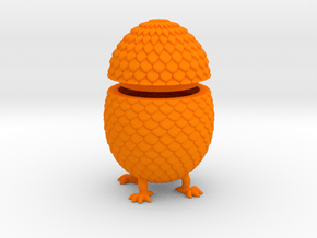 Dragon Egg Box in Orange Smooth Versatile Plastic