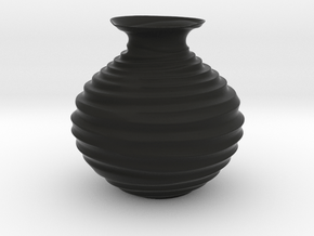 Vase 3723 in Black Smooth PA12