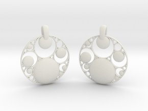 Apo Earrings in White Natural Versatile Plastic