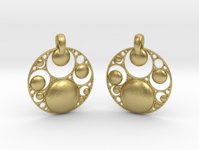Apo Earrings in Natural Brass