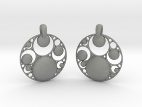 Apo Earrings in Gray PA12 Glass Beads