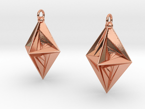 PsDode Earrings in Polished Copper