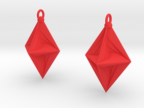 PsDode Earrings in Red Smooth Versatile Plastic