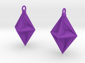 PsDode Earrings in Purple Smooth Versatile Plastic