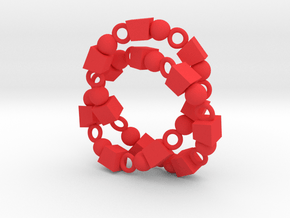3p Knot in Red Smooth Versatile Plastic