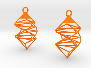 Earrings in Orange Smooth Versatile Plastic