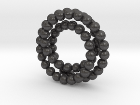 Pearled Knot in Dark Gray PA12 Glass Beads
