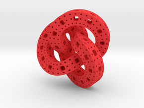 Menger Knot in Red Smooth Versatile Plastic