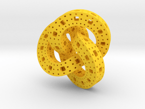 Menger Knot in Yellow Smooth Versatile Plastic