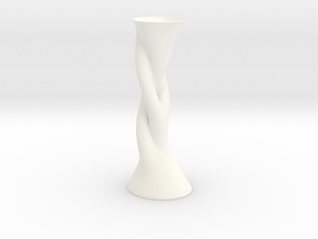 Vase Hlx1640 in White Smooth Versatile Plastic