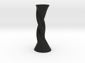 Vase Hlx1640 in Black Smooth Versatile Plastic