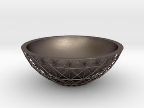 Root Bowl in Polished Bronzed-Silver Steel