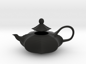 Decorative Teapot in Black Smooth PA12