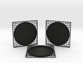 3 Semiwire Coasters in Black Natural TPE (SLS)