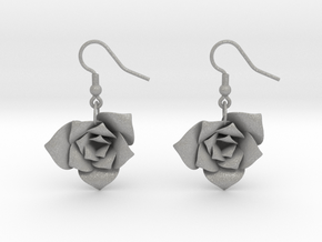 Rose Earrings in Aluminum