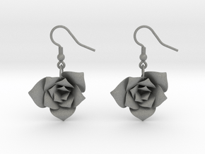 Rose Earrings in Gray PA12