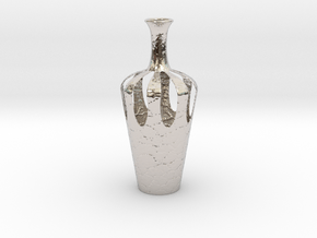 Vase 1155 in Rhodium Plated Brass