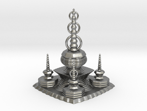 Pagoda in Natural Silver
