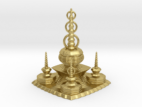 Pagoda in Natural Brass