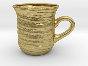 Decorative Mug in Natural Brass