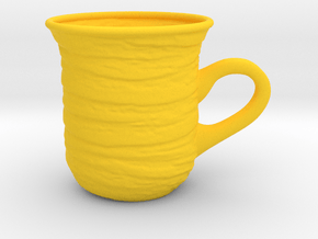 Decorative Mug in Yellow Smooth Versatile Plastic