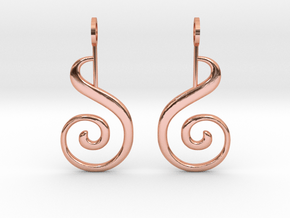 Spiral Earrings in Polished Copper