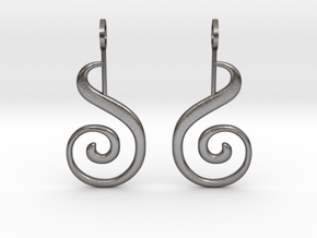 Spiral Earrings in Processed Stainless Steel 17-4PH (BJT)
