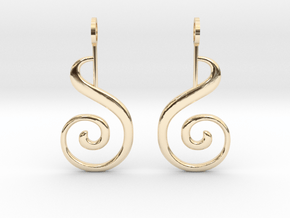 Spiral Earrings in 9K Yellow Gold 