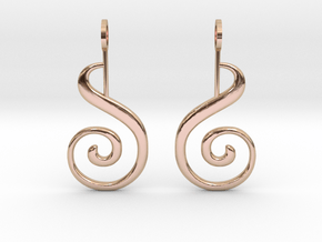 Spiral Earrings in 9K Rose Gold 