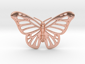 Butterfly Pendant in Natural Copper