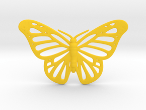 Butterfly Pendant in Yellow Smooth Versatile Plastic