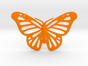 Butterfly Pendant in Orange Smooth Versatile Plastic