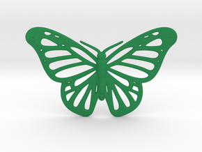 Butterfly Pendant in Green Smooth Versatile Plastic