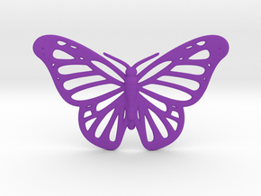 Butterfly Pendant in Purple Smooth Versatile Plastic