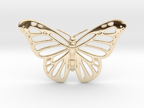 Butterfly Pendant in 9K Yellow Gold 