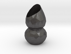 Vase 1324Low in Dark Gray PA12 Glass Beads